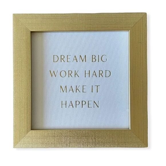 2 for $30 Dream Big, Work  Hard, Make It Happen Accent Decor - Picture 1 of 4